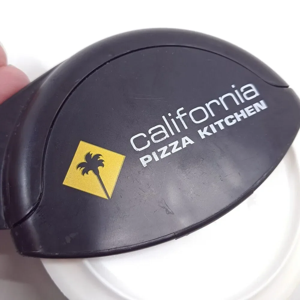 California Pizza kitchen wheel cutter slicer plastic promo promotional black